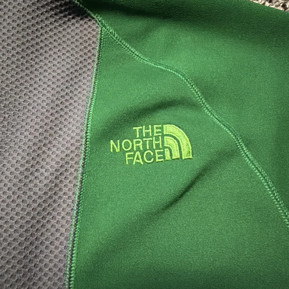 The North Face Jacket Men's XL‎ Softshell Green Fleece Lined Full Zip